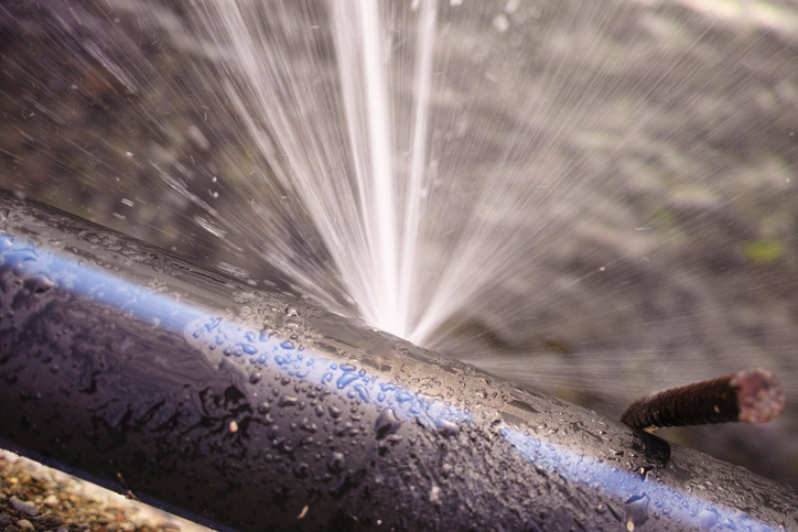 What should you do if you have a burst sewer pipe?